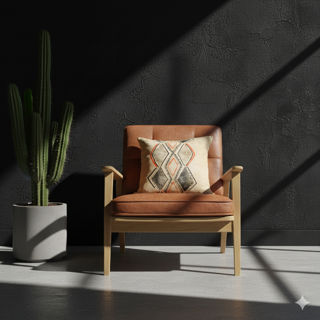 Reversible Boho & Southwestern Throw Pillow Cover in Desert