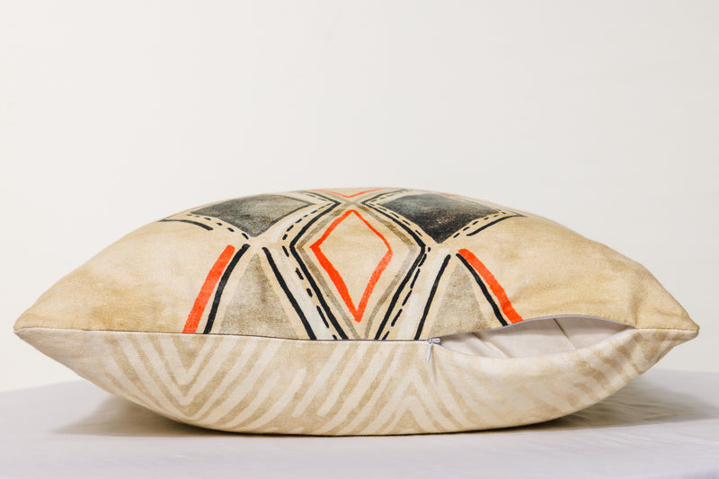 Reversible Boho & Southwestern Throw Pillow Cover in Desert